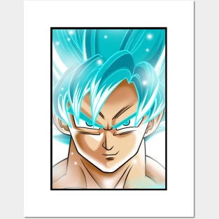 Goku Blue Posters and Art